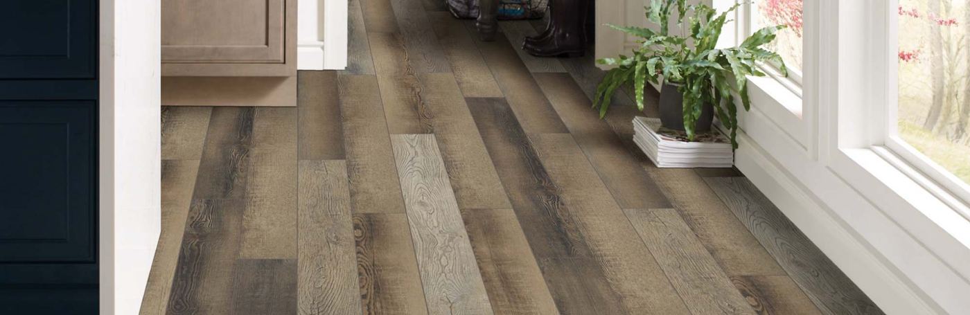 Wood-look luxury vinyl plank flooring